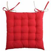 Gadget Et Bazar - Coussin de chaise2 faceslin et rouge