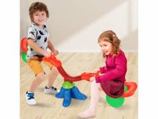 Giantex balançoire à bascule, jeu de bascule pivotable 360°jeu de plein air et sport avec poignées et assises pour l’intérieur et l’extérieur, enfants