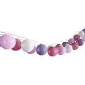 Guirlande "Cotton Balls" 310cm Blanc/Rose/Violet Vicco
