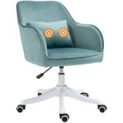 Homcom - Chaise de bureau velours fauteuil bureau massant