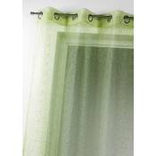 Homemaison - Voilage en Organza avec broderies Vert clair 140x240 cm - Vert clair