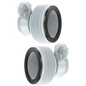 Lot de 2 Adaptateurs de conversion de tuyau pour pompes filtrantes et système d'eau salée 3,2 cm à 3,8 cm de type adaptateur - Rhafayre