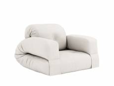 Matelas futon et fauteuil 2 en 1 hippo écru 90x200