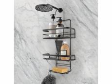 Metaltex étagère de douche à 3 niveaux avec crochet noir