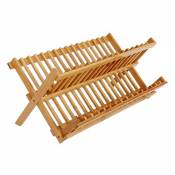 Milopon Égouttoir à vaisselle en bois de bambou pour