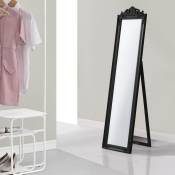 Miroir sur Pied Arezzo Inclinable 160 x 40 cm Noir Mat