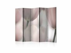 Paravent 5 volets - tulips fine art - black and white ii [room dividers] A1-PARAVENTtc0873