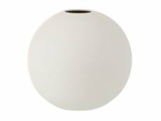 Paris prix - vase design "boule céramique" 25cm blanc mat