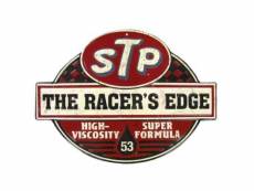 "plaque stp racer's edge tole huile deco garage usa
