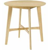 Rendez-vous Déco - Table de bar ronde Noto 4 personnes en bois clair D90 cm - Marron Clair