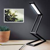 Rhafayre - Lampe de bureau led - Luminaire pliable en aluminium sans fil avec micro-USB et crochet amovible - Lumière table de nuit salon - argenté