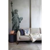 Sticker mural Statue de la Liberté, autocollant décoratif 58 cm x 177 cm, photo décor pour la maison - Gris / argent