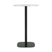 Table à manger ronde en aluminium noir et acier blanc 6O cm Form - Normann Copenhagen