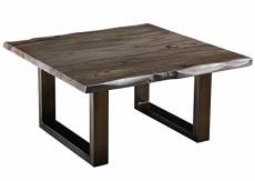 Table Basse carrée 90x90cm - Bois Massif de Palissandre