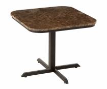 Table basse carrée en marbre marron 60x60cm