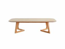 Table basse rectangulaire scandinave bois clair l150 cm juke