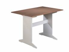 Table pour coin repas WESTERLAND Pin massif blanc-sepia