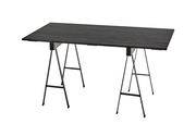 Table rectangulaire Studio Simple / avec tréteaux - 150 x 75 cm - Serax noir en métal