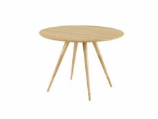 Table ronde liwa 4 personnes en bois clair d105 cm