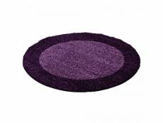 Tapis shaggy tapis rond ø 160cm shaggy fuz violet oeko tex idéal pour salle de jeux