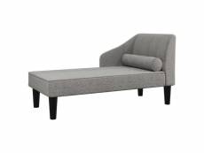 Vidaxl canapé-lit à 2 places gris clair tissu