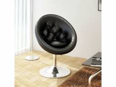 Vidaxl chaise de club cuir synthétique noir 240449