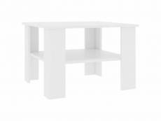 Vidaxl table basse blanc 60 x 60 x 42 cm aggloméré