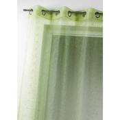 Voilage en Organza avec broderies Vert clair 140x240 cm - Vert clair
