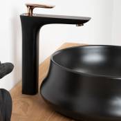 Wanda Collection - Robinet mitigeur pour vasque à poser Glomma noir et or rose
