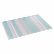 1001kdopourlamaison - Set de table pvc Silky raye bleu 32 x 47 cm