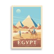 Affiche Le Caire Egypte - Pyramides de Gizeh 21x29,7