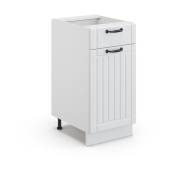 Armoire basse "Fame-Line 40cm blanc style campagnard