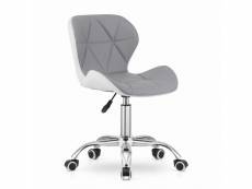 Avosa - fauteuil pivotant style moderne bureau/chambre d'ado - 73.5x55.5x47.5 cm - chaise de bureau - gris