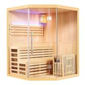 Boreal Sauna - Sauna d'angle finlandais Nordica® Vapeur V34 (3-4 places) - 150 x 150 x H.200