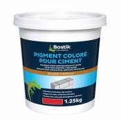 Colorant Bostik Pigment pour Ciment Mortier Enduit et Chape Rouge 1 25kg