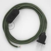 Cordon pour lampe, câble RC63 Coton Vert Gris 1,80