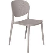 Dmora - Chaise empilable moderne en métal et polypropylène,