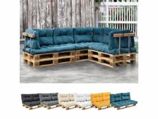 [en.casa] 1x coussin de siège pour canapé d'euro palette [turquoise] coussins de palettes in/outdoor rembourrage meuble