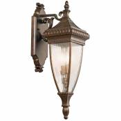 Etc-shop - Lampe d'extérieur lanterne applique métal goutte de pluie h 64,1 cm 2 flammes bronze antique
