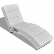 Fauteuil de massage chaise relaxation électrique blanc