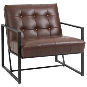 HOMCOM Fauteuil Lounge Chesterfield Assise Dossier