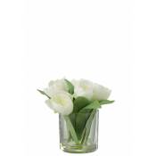 Jolipa - Tulipe artificielle dans vase en plastique