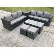 Outdoor rotin Garden Furniture Lounge sofa set avec