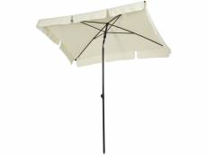 Parasol rectangulaire inclinable alu acier polyester