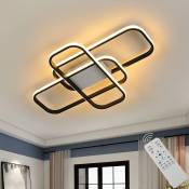 Plafonnier Led Moderne, 44W Lampe de Plafond avec Télécommande, Rectangulaire Luminaire Plafonnier Led luminosité Réglable/Température de Couleur,