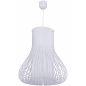 Plafonnier salon suspension lampe suspension scandinave suspension blanc, forme poire, 1x E27, DxH 35x139 cm