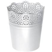 Prosperplast - Pot de Fleurs 16 x 18,5 cm, Blanc -
