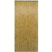Rideau de porte bois de bambou vernis - coloris naturel - 120 x 200 cm - Morel