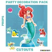 Star Cutouts - Pack décoration figurine en carton Ariel La Petite Sirèe Disney Hauteur 134 cm