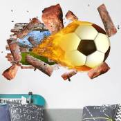Sticker mural 3D - Soccer - Landscape Format 2:3 Dimension: 120cm x 180cm